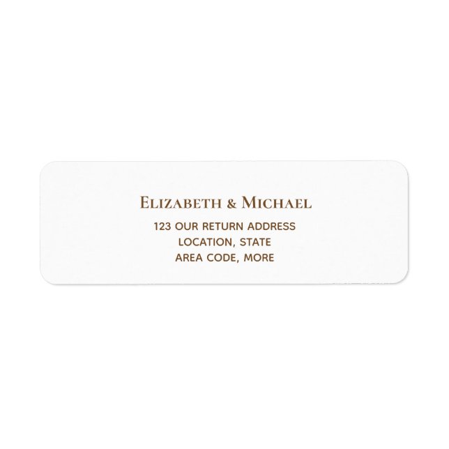 Modern Typography Only Wedding Label (Front)