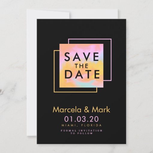 Modern Typography Orange Candy Save The Dates Card Zazzle