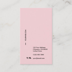 Modern Typography Pastel Vertical Business Card