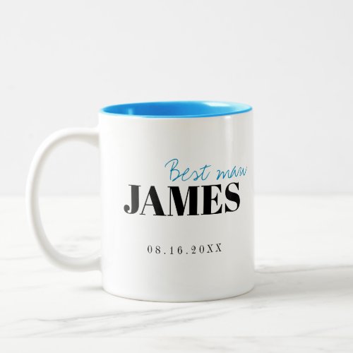 Modern Typography Personalized Best Man Mug