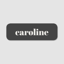 Modern Typography Personalized Name Black White