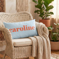 Modern Typography Personalized Name Blue Orange 