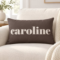 Modern Typography Personalized Name Earthy Brown