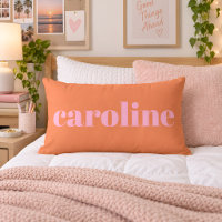 Modern Typography Personalized Name Pink Orange
