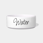 Modern typography pet water bowl<br><div class="desc">This modern script water bowl will look great in your kitchen. Add or change the text in the Personalize it section.</div>