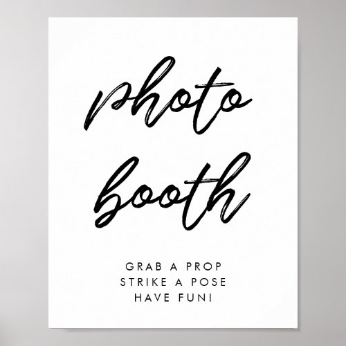 Modern typography Photo booth wedding sign