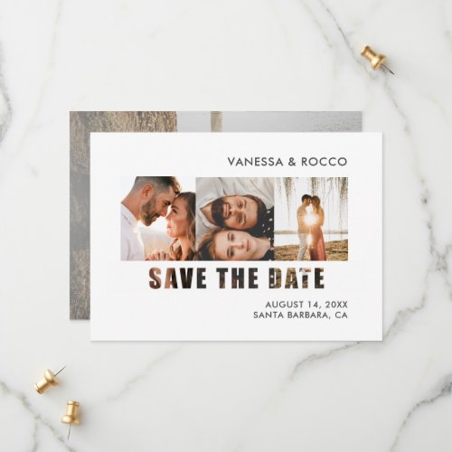 Modern Typography Photo Collage  Save The Date