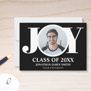 Modern Typography Photo Graduation Announcement