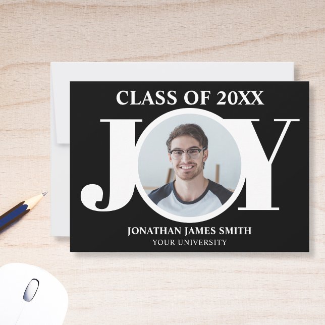 Modern Typography Photo Graduation Announcement (Creator Uploaded)