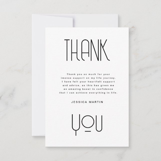 Modern Typography Photo Graduation Party Invite (Front)