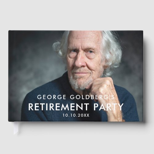Modern Typography Photo Retirement Party