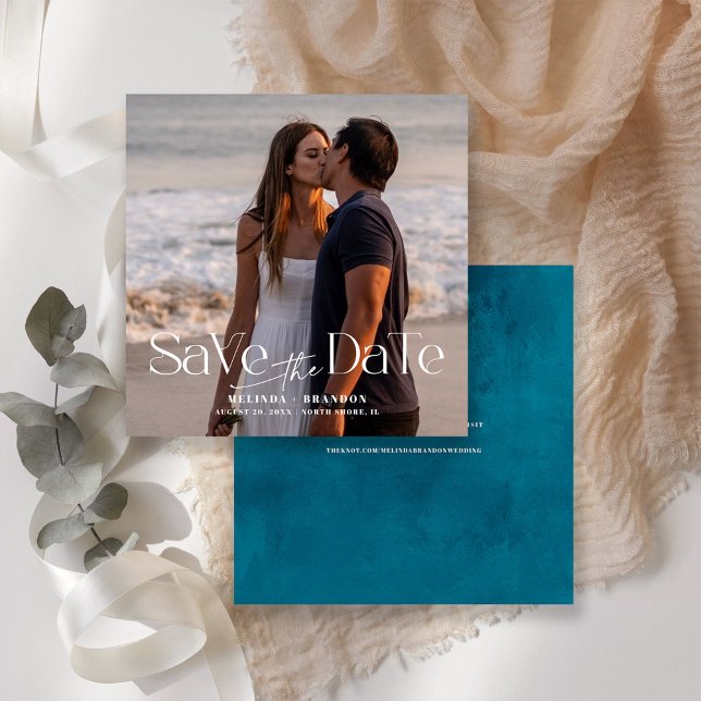 Modern Typography Photo Wedding  Invitation (Creator Uploaded)