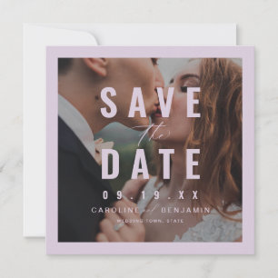 Modern typography photo wedding save the date