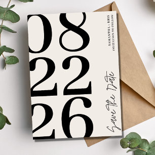 Modern Typography Photo Wedding Save The Date