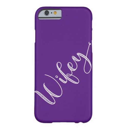 Modern Typography Pick Your Color Wifey Barely There iPhone 6 Case