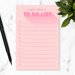 Modern Typography Pink To Do List Post-it Notes
