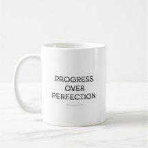 Modern typography progress over perfection text