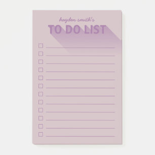 Modern Typography Purple To Do List Post-it Notes