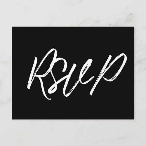 Modern typography RSVP Postcard