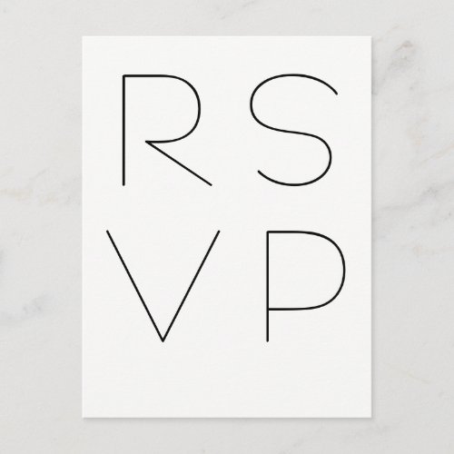 Modern typography rsvp postcards