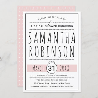 Modern typography sage green wedding bridal shower invitation