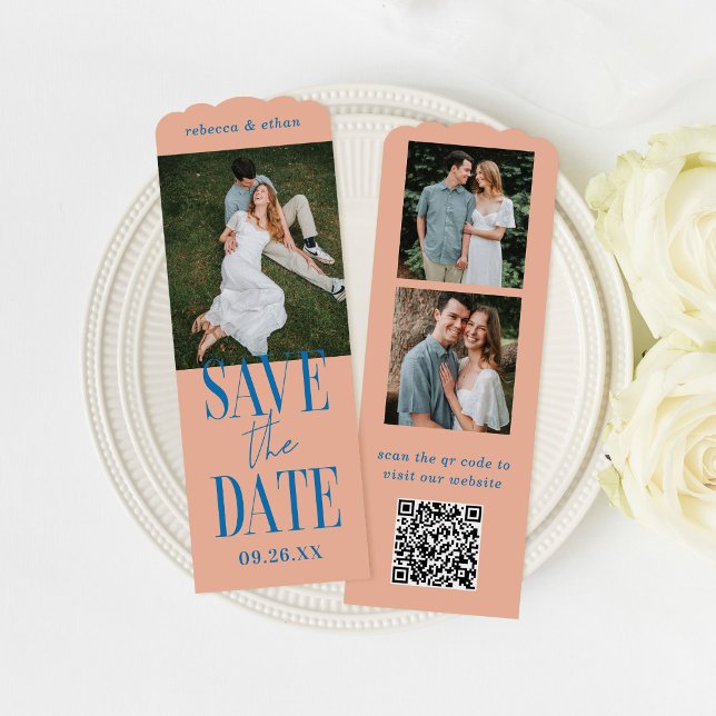 Modern Typography Save the Date Photo Bookmark (Creator Uploaded)