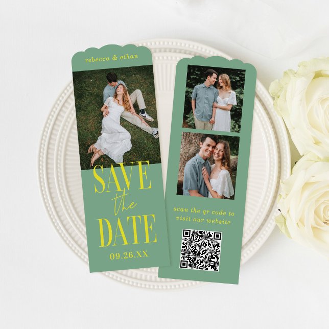 Modern Typography Save the Date Photo Bookmark (Creator Uploaded)