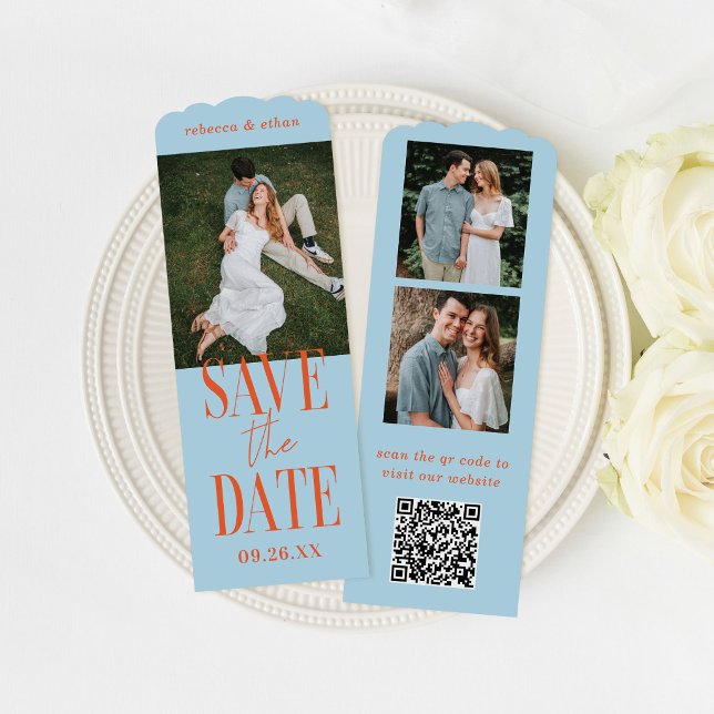 Modern Typography Save the Date Photo Bookmark (Creator Uploaded)