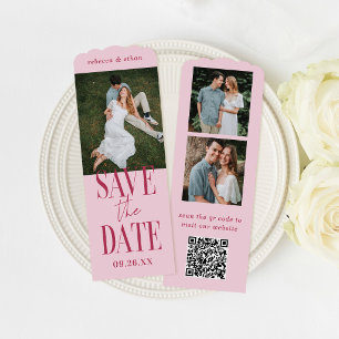 Modern Typography Save the Date Photo Bookmark