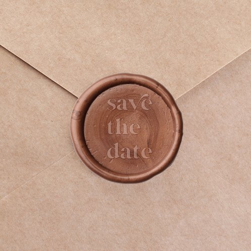 Modern Typography Save the Date Wax Seal Sticker
