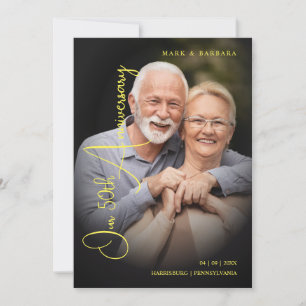 Modern Typography Script Photo Wedding Anniversary Save The Date