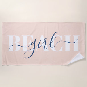 Modern typography script quote beach towel