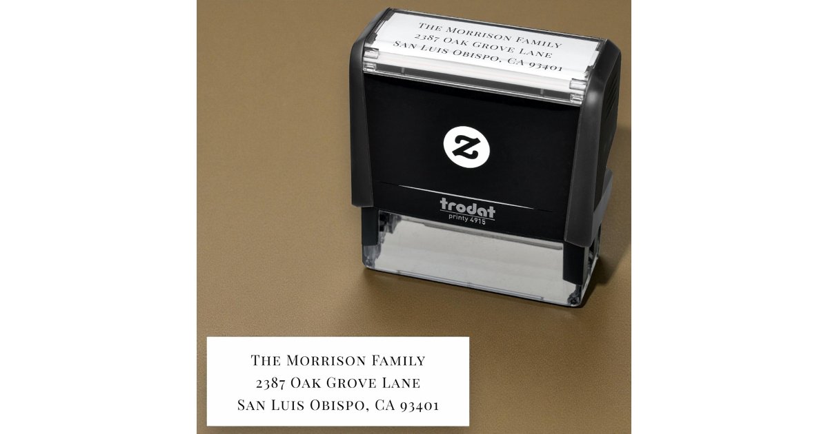Modern Ink Stamp Design Modern Typography Self-inking Stamp | Zazzle