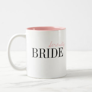 Modern Typography Simple Personalized Bride Mug