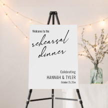 Modern Typography Simple Rehearsal Dinner Welcome
