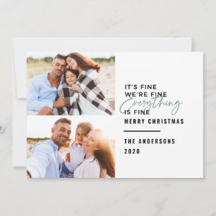 Modern typography still home for the holidays holiday card