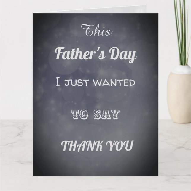 Modern typography style Thank you Father’s Day Card (Front)