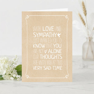 Modern Typography Sympathy Card