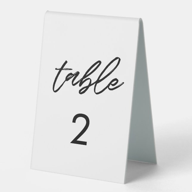 Modern typography table tent (Front)