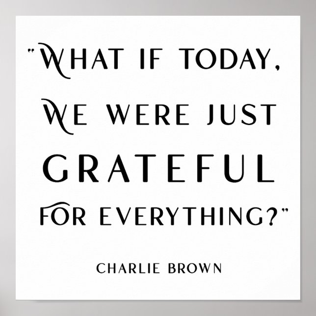 Modern Typography Thankfulness Poster (Front)