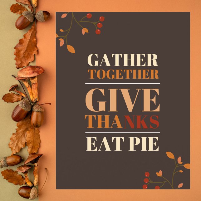 Modern Typography Thanksgiving Holiday Postcard (Creator Uploaded)