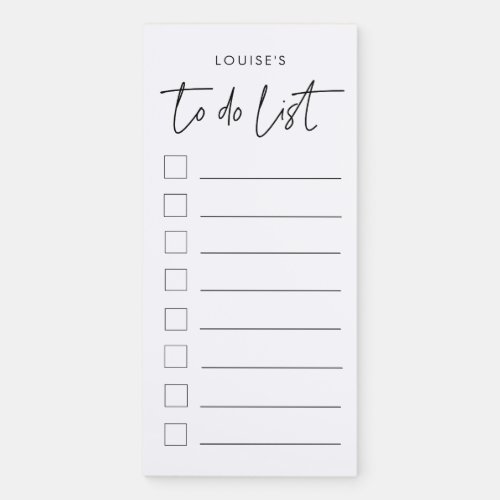 Modern typography To do list Magnetic Notepad