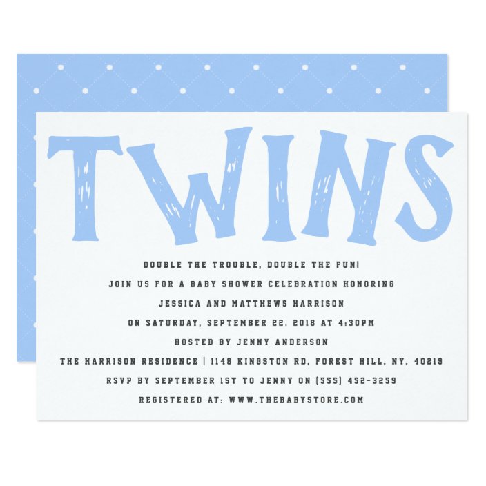 twin boy baby shower invitations