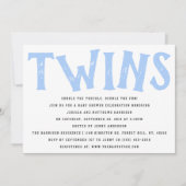 Modern Typography Twin Boys Baby Shower Invitation (Front)