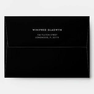 Modern typography wedding envelope