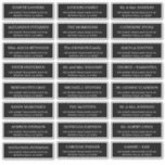 Modern typography wedding guest address black sticker<br><div class="desc">Personalized elegant individual wedding guests address labels for invitation mailings,  save the dates,  thank you cards,  bridal showers with trendy modern simple minimalist typography in formal style classic black and white.</div>
