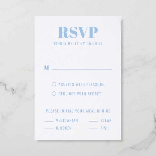 Modern Typography Wedding RSVP (Front)