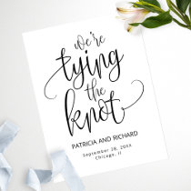 Modern Typography Wedding Save the Date Postcard