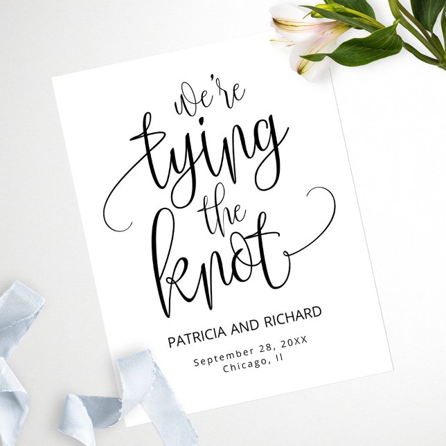 Modern Typography Wedding Save the Date Postcard (Creator Uploaded)