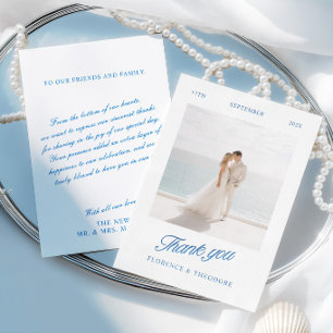 Modern Typography Wedding Thank You  Letterpress Photo Cards